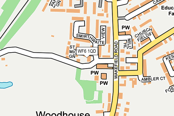 WF6 1QD map - OS OpenMap – Local (Ordnance Survey) WF6 1QD map - OS OpenMap – Local (Ordnance Survey)