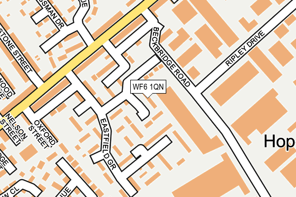 WF6 1QN map - OS OpenMap – Local (Ordnance Survey) WF6 1QN map - OS OpenMap – Local (Ordnance Survey)