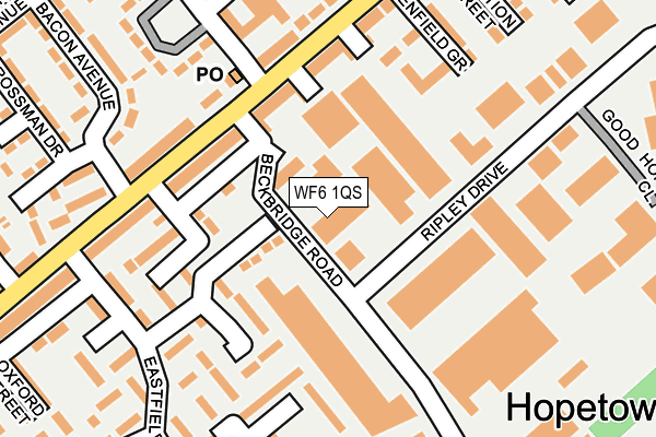 WF6 1QS map - OS OpenMap – Local (Ordnance Survey) WF6 1QS map - OS OpenMap – Local (Ordnance Survey)
