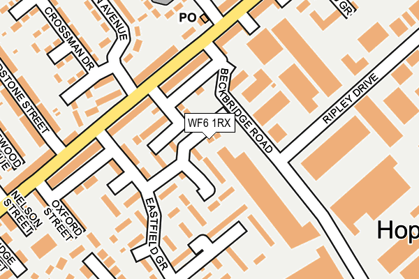 WF6 1RX map - OS OpenMap – Local (Ordnance Survey) WF6 1RX map - OS OpenMap – Local (Ordnance Survey)