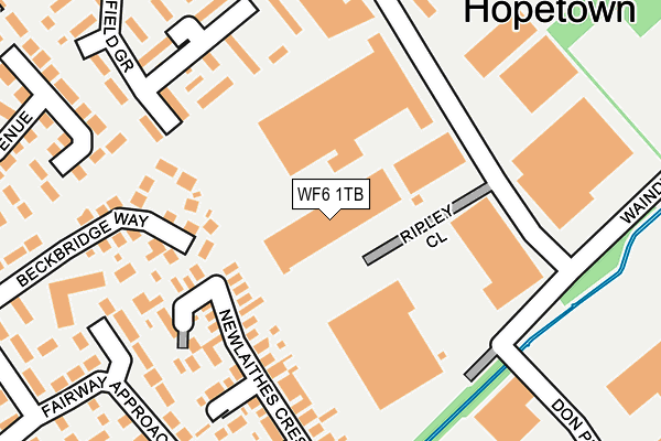 WF6 1TB map - OS OpenMap – Local (Ordnance Survey) WF6 1TB map - OS OpenMap – Local (Ordnance Survey)