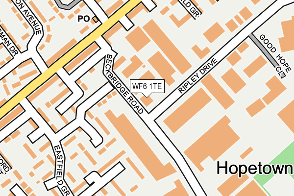 WF6 1TE map - OS OpenMap – Local (Ordnance Survey) WF6 1TE map - OS OpenMap – Local (Ordnance Survey)