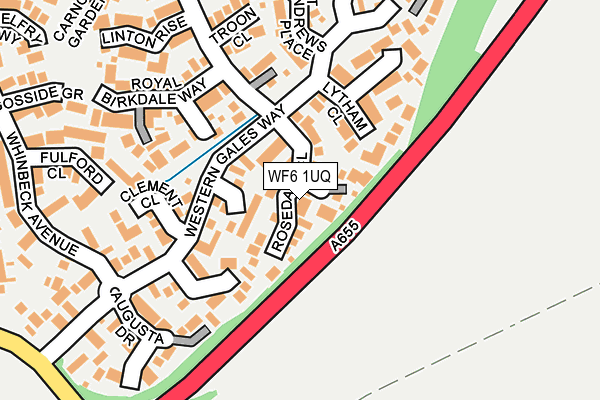 WF6 1UQ map - OS OpenMap – Local (Ordnance Survey) WF6 1UQ map - OS OpenMap – Local (Ordnance Survey)