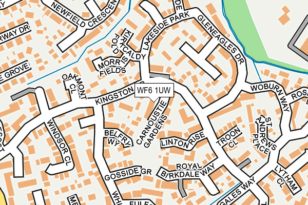 WF6 1UW map - OS OpenMap – Local (Ordnance Survey) WF6 1UW map - OS OpenMap – Local (Ordnance Survey)