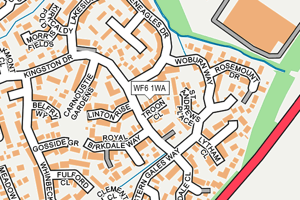 WF6 1WA map - OS OpenMap – Local (Ordnance Survey) WF6 1WA map - OS OpenMap – Local (Ordnance Survey)