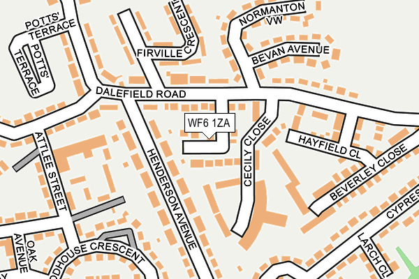 WF6 1ZA map - OS OpenMap – Local (Ordnance Survey) WF6 1ZA map - OS OpenMap – Local (Ordnance Survey)
