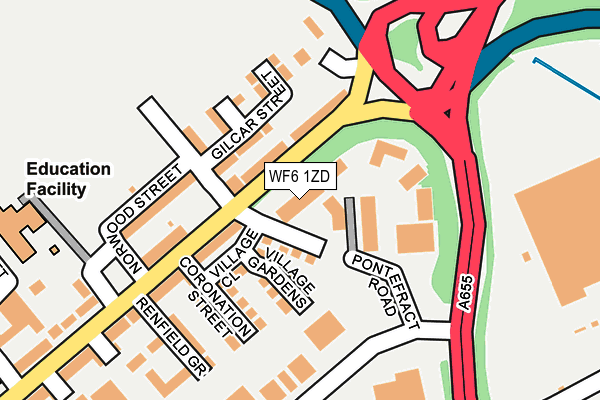 WF6 1ZD map - OS OpenMap – Local (Ordnance Survey) WF6 1ZD map - OS OpenMap – Local (Ordnance Survey)