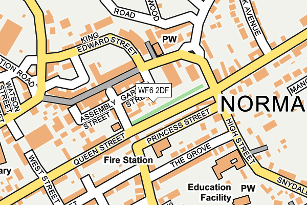 WF6 2DF map - OS OpenMap – Local (Ordnance Survey) WF6 2DF map - OS OpenMap – Local (Ordnance Survey)