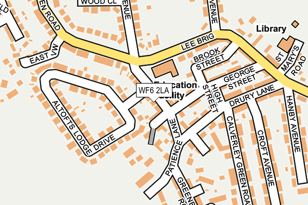 WF6 2LA map - OS OpenMap – Local (Ordnance Survey) WF6 2LA map - OS OpenMap – Local (Ordnance Survey)