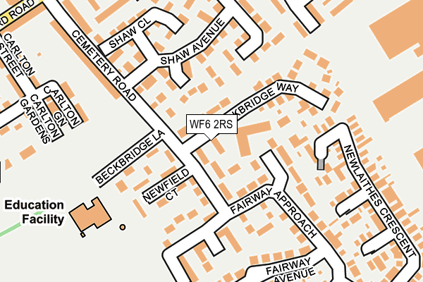 WF6 2RS map - OS OpenMap – Local (Ordnance Survey) WF6 2RS map - OS OpenMap – Local (Ordnance Survey)