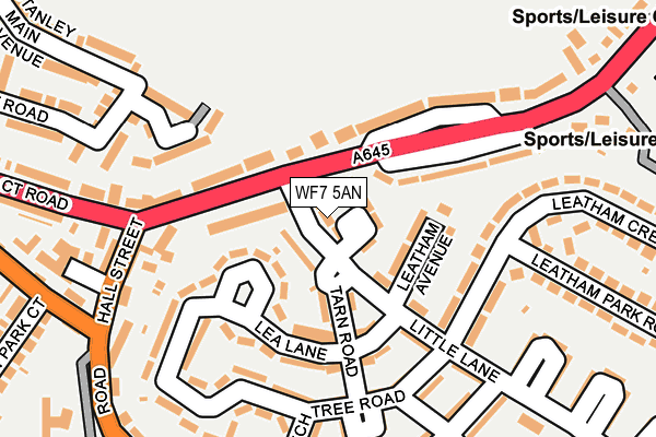 WF7 5AN map - OS OpenMap – Local (Ordnance Survey) WF7 5AN map - OS OpenMap – Local (Ordnance Survey)