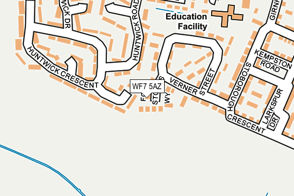 WF7 5AZ map - OS OpenMap – Local (Ordnance Survey) WF7 5AZ map - OS OpenMap – Local (Ordnance Survey)