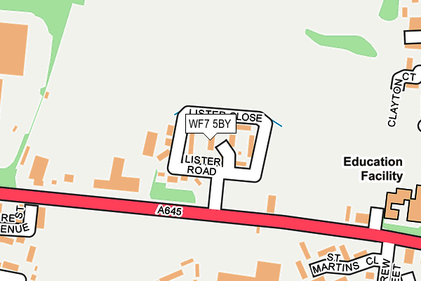 WF7 5BY map - OS OpenMap – Local (Ordnance Survey) WF7 5BY map - OS OpenMap – Local (Ordnance Survey)