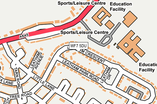 WF7 5DU map - OS OpenMap – Local (Ordnance Survey) WF7 5DU map - OS OpenMap – Local (Ordnance Survey)
