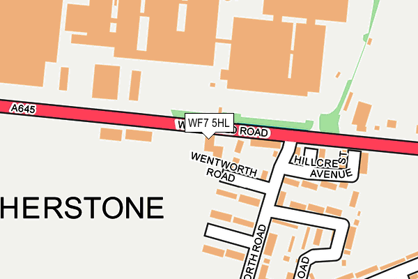 WF7 5HL map - OS OpenMap – Local (Ordnance Survey) WF7 5HL map - OS OpenMap – Local (Ordnance Survey)