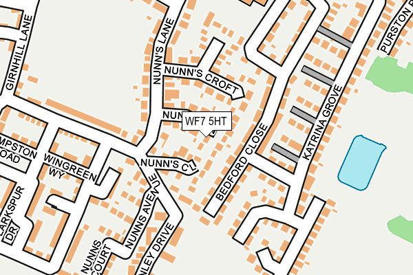 WF7 5HT map - OS OpenMap – Local (Ordnance Survey) WF7 5HT map - OS OpenMap – Local (Ordnance Survey)