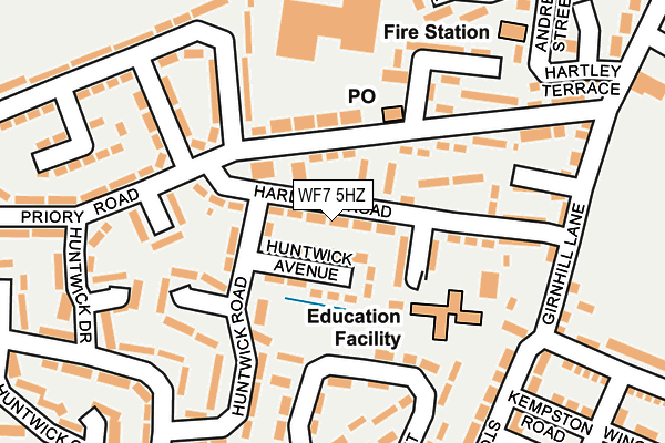 WF7 5HZ map - OS OpenMap – Local (Ordnance Survey) WF7 5HZ map - OS OpenMap – Local (Ordnance Survey)