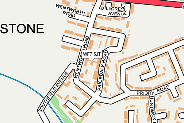 WF7 5JT map - OS OpenMap – Local (Ordnance Survey) WF7 5JT map - OS OpenMap – Local (Ordnance Survey)