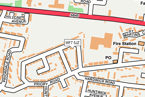 WF7 5JZ map - OS OpenMap – Local (Ordnance Survey) WF7 5JZ map - OS OpenMap – Local (Ordnance Survey)