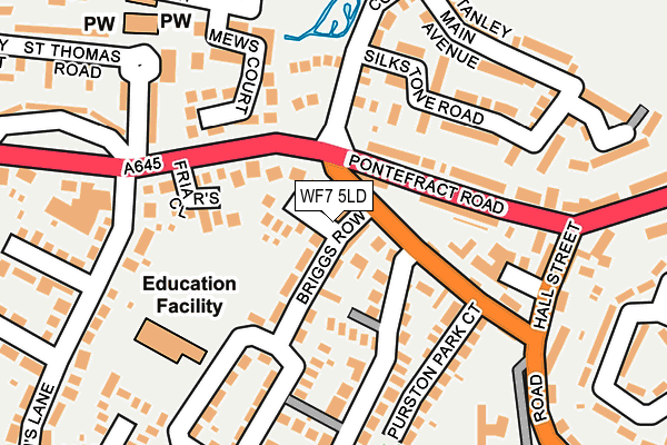 WF7 5LD map - OS OpenMap – Local (Ordnance Survey) WF7 5LD map - OS OpenMap – Local (Ordnance Survey)