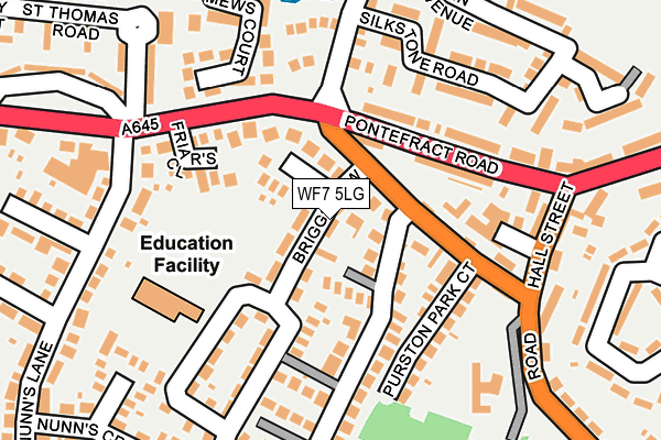 WF7 5LG map - OS OpenMap – Local (Ordnance Survey) WF7 5LG map - OS OpenMap – Local (Ordnance Survey)