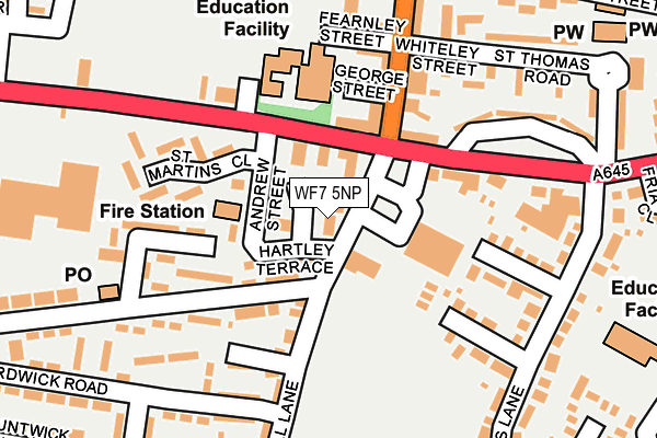 WF7 5NP map - OS OpenMap – Local (Ordnance Survey) WF7 5NP map - OS OpenMap – Local (Ordnance Survey)