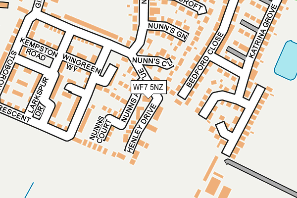 WF7 5NZ map - OS OpenMap – Local (Ordnance Survey) WF7 5NZ map - OS OpenMap – Local (Ordnance Survey)