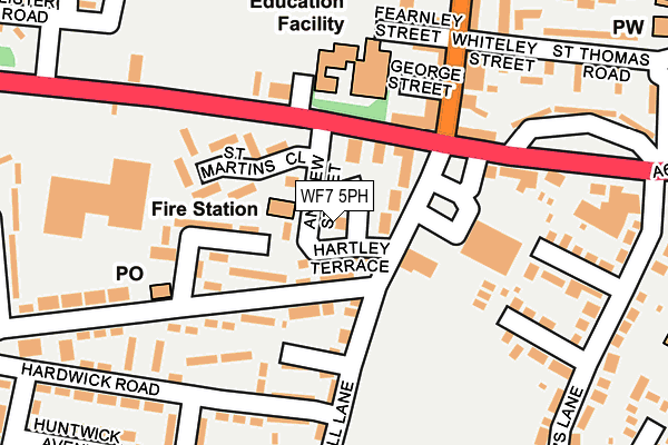 WF7 5PH map - OS OpenMap – Local (Ordnance Survey) WF7 5PH map - OS OpenMap – Local (Ordnance Survey)