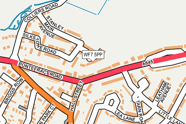 WF7 5PP map - OS OpenMap – Local (Ordnance Survey) WF7 5PP map - OS OpenMap – Local (Ordnance Survey)