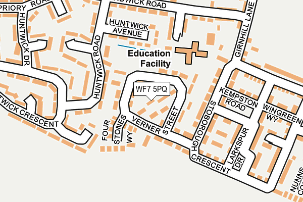 WF7 5PQ map - OS OpenMap – Local (Ordnance Survey) WF7 5PQ map - OS OpenMap – Local (Ordnance Survey)