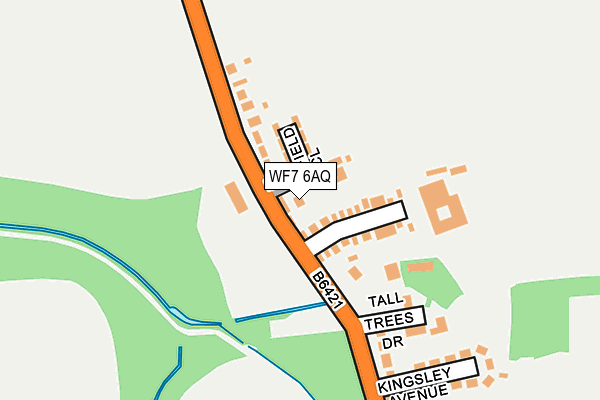 WF7 6AQ map - OS OpenMap – Local (Ordnance Survey) WF7 6AQ map - OS OpenMap – Local (Ordnance Survey)