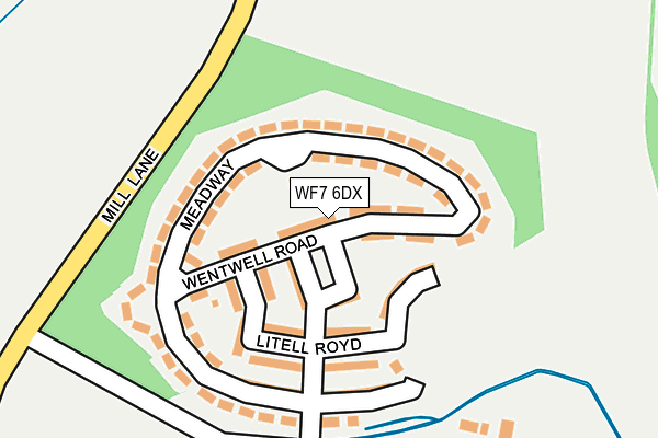 WF7 6DX map - OS OpenMap – Local (Ordnance Survey) WF7 6DX map - OS OpenMap – Local (Ordnance Survey)