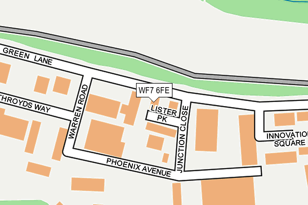 WF7 6FE map - OS OpenMap – Local (Ordnance Survey) WF7 6FE map - OS OpenMap – Local (Ordnance Survey)