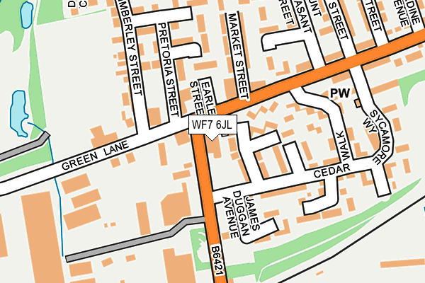 WF7 6JL map - OS OpenMap – Local (Ordnance Survey) WF7 6JL map - OS OpenMap – Local (Ordnance Survey)