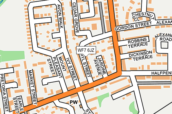 WF7 6JZ map - OS OpenMap – Local (Ordnance Survey) WF7 6JZ map - OS OpenMap – Local (Ordnance Survey)