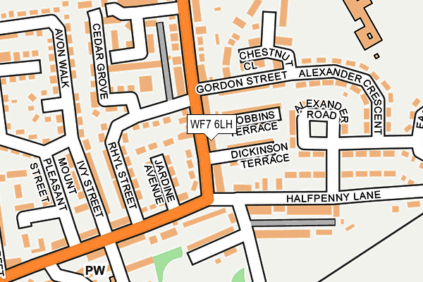 WF7 6LH map - OS OpenMap – Local (Ordnance Survey) WF7 6LH map - OS OpenMap – Local (Ordnance Survey)