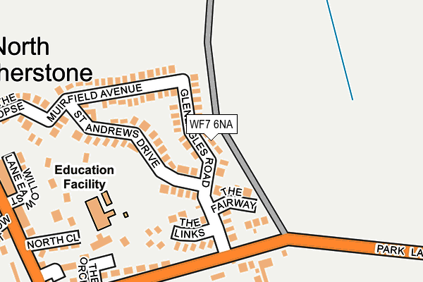 WF7 6NA map - OS OpenMap – Local (Ordnance Survey) WF7 6NA map - OS OpenMap – Local (Ordnance Survey)