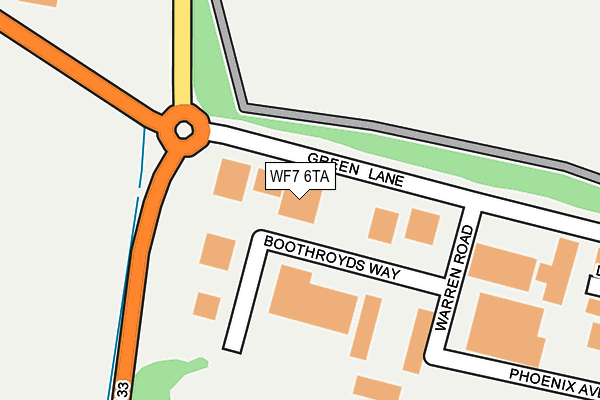 WF7 6TA map - OS OpenMap – Local (Ordnance Survey) WF7 6TA map - OS OpenMap – Local (Ordnance Survey)