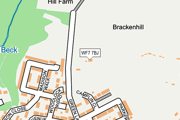WF7 7BJ map - OS OpenMap – Local (Ordnance Survey) WF7 7BJ map - OS OpenMap – Local (Ordnance Survey)