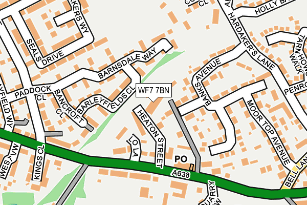 WF7 7BN map - OS OpenMap – Local (Ordnance Survey) WF7 7BN map - OS OpenMap – Local (Ordnance Survey)