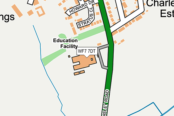 WF7 7DT map - OS OpenMap – Local (Ordnance Survey) WF7 7DT map - OS OpenMap – Local (Ordnance Survey)