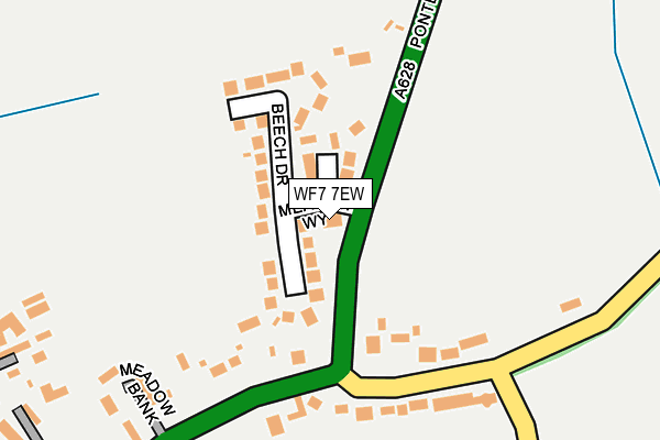 WF7 7EW map - OS OpenMap – Local (Ordnance Survey) WF7 7EW map - OS OpenMap – Local (Ordnance Survey)