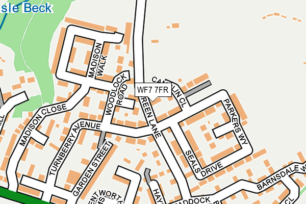 WF7 7FR map - OS OpenMap – Local (Ordnance Survey) WF7 7FR map - OS OpenMap – Local (Ordnance Survey)