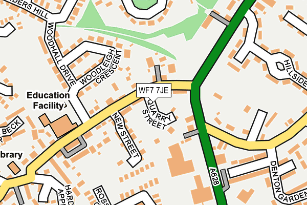 WF7 7JE map - OS OpenMap – Local (Ordnance Survey) WF7 7JE map - OS OpenMap – Local (Ordnance Survey)