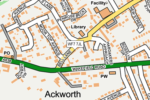 WF7 7JL map - OS OpenMap – Local (Ordnance Survey) WF7 7JL map - OS OpenMap – Local (Ordnance Survey)