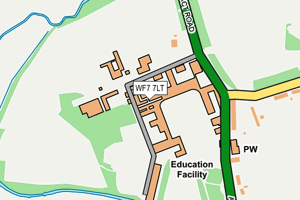 WF7 7LT map - OS OpenMap – Local (Ordnance Survey) WF7 7LT map - OS OpenMap – Local (Ordnance Survey)