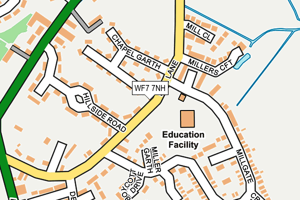 WF7 7NH map - OS OpenMap – Local (Ordnance Survey) WF7 7NH map - OS OpenMap – Local (Ordnance Survey)