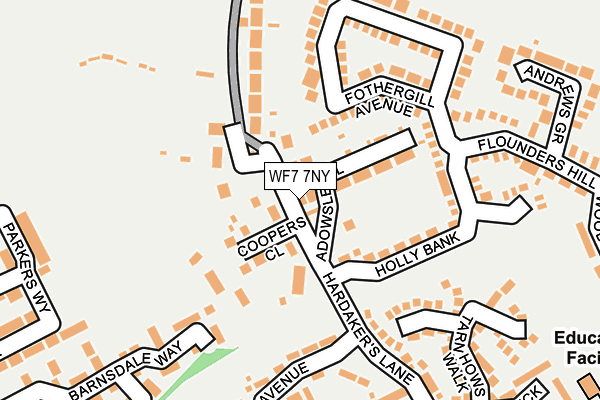 WF7 7NY map - OS OpenMap – Local (Ordnance Survey) WF7 7NY map - OS OpenMap – Local (Ordnance Survey)