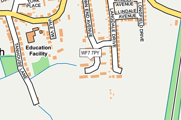 WF7 7PY map - OS OpenMap – Local (Ordnance Survey) WF7 7PY map - OS OpenMap – Local (Ordnance Survey)