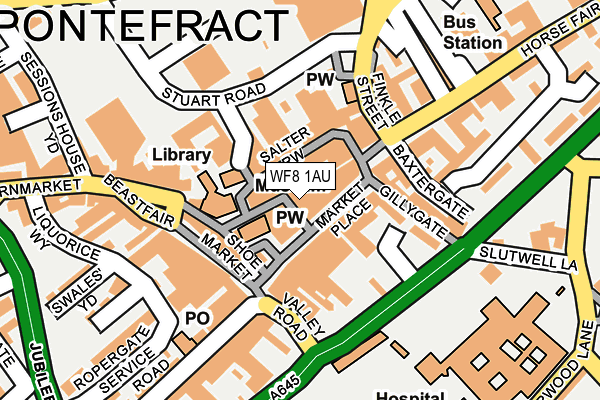 WF8 1AU map - OS OpenMap – Local (Ordnance Survey) WF8 1AU map - OS OpenMap – Local (Ordnance Survey)